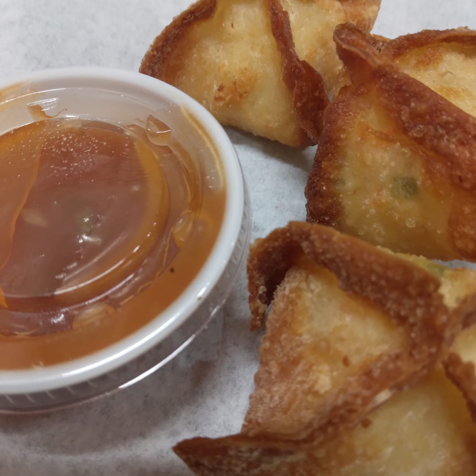 Fried to a golden brown and served with our homemade sweet and sour sauce!